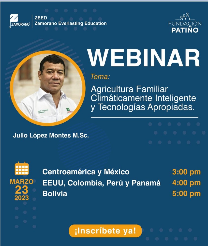 Webinar Agricultura Familiar Climáticamente Inteligente y Tecnologías Apropiadas