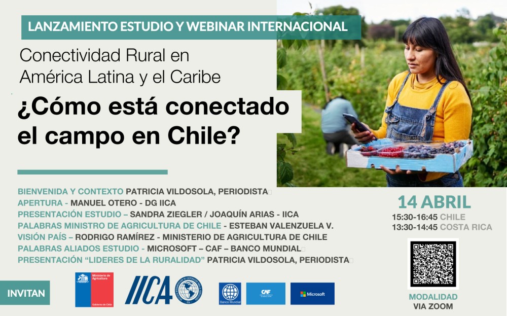 Lanzamiento del estudio Conectividad rural en América Latina y el Caribe: ¿Cómo está conectado el campo en Chile?