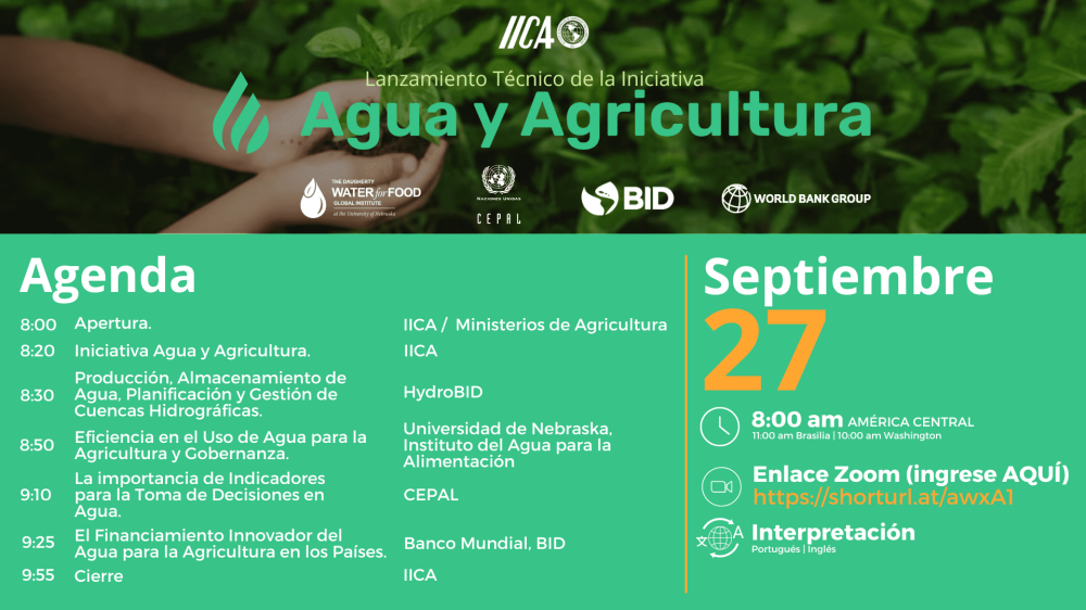 Technical Launch of the Water and Agriculture Initiative