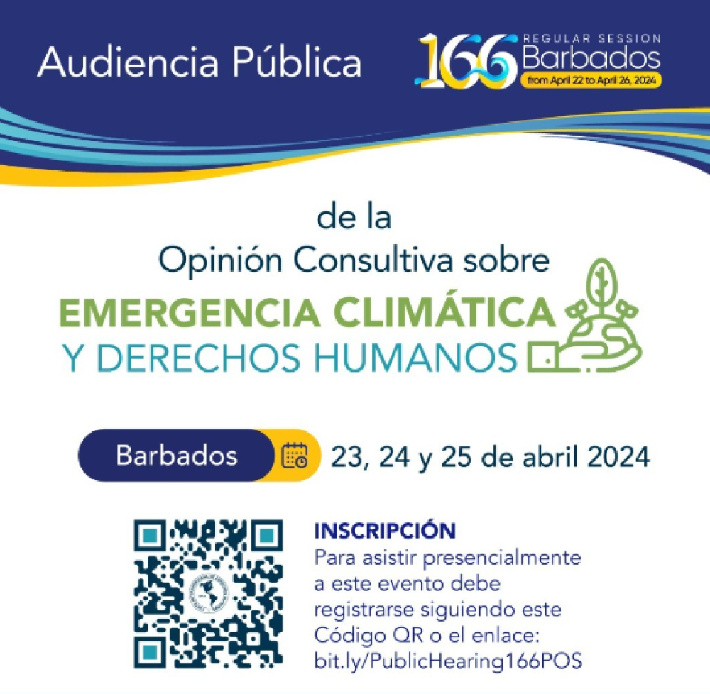 Audiencia Pública de la Opinión Consultiva sobre Emergencia Climática y Derechos Humanos