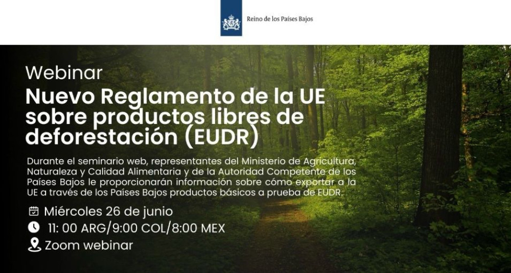 Webinar sobre Reglamento de la UE sobre productos libres de deforestación (EUDR)