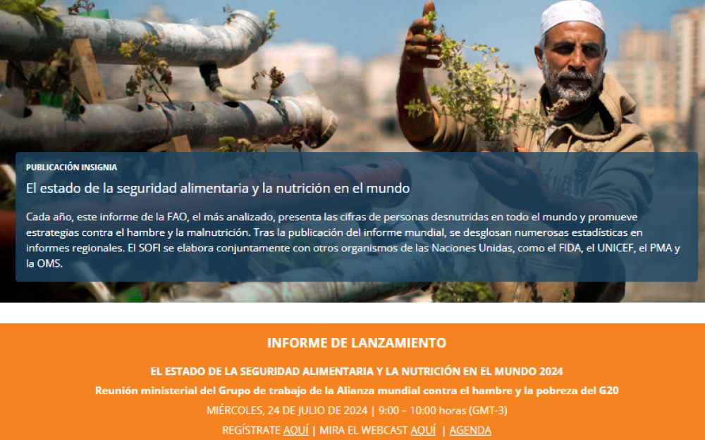 Lanzamiento del estudio El estado de la seguridad alimentaria y la nutrición en el mundo 2024