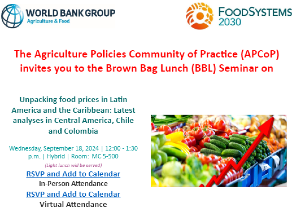 Seminario sobre el análisis de los precios de los alimentos en América Latina y el Caribe: Últimos estudios en Centroamérica, Chile y Colombia