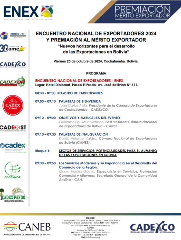 ENEX 2024: Encuentro Nacional de Exportadores y Premiación al Mérito Exportador