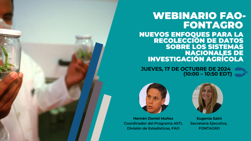 Webinar Nuevos enfoques para la recolección de datos sobre los sistemas nacionales de investigación agrícola