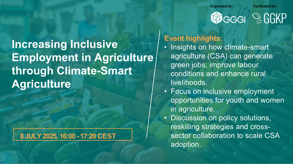 Increasing Inclusive Employment in Agriculture through Climate-Smart Agriculture