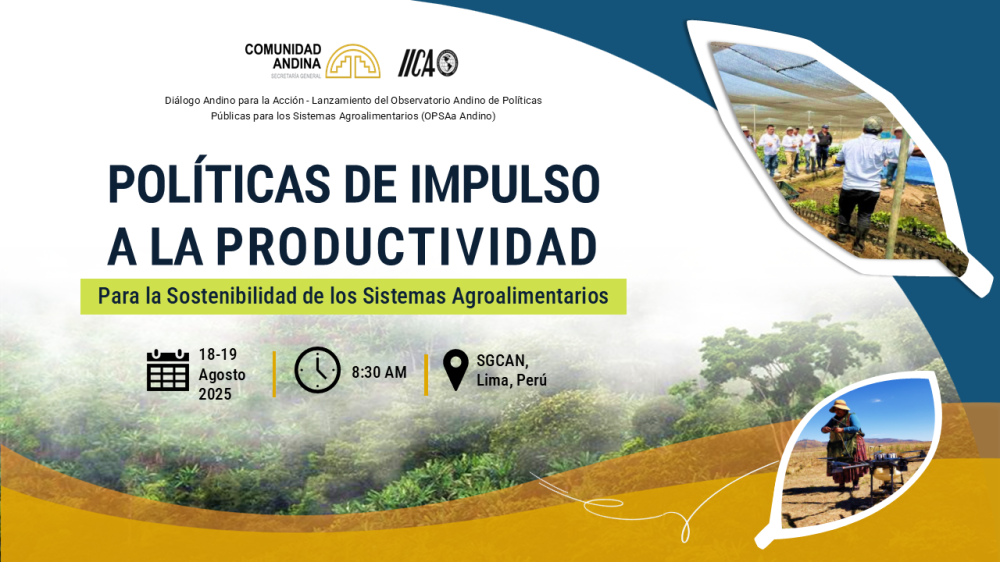 Diálogo Andino para la Acción: Políticas de impulso a la productividad para la sostenibilidad de los Sistemas Agroalimentarios