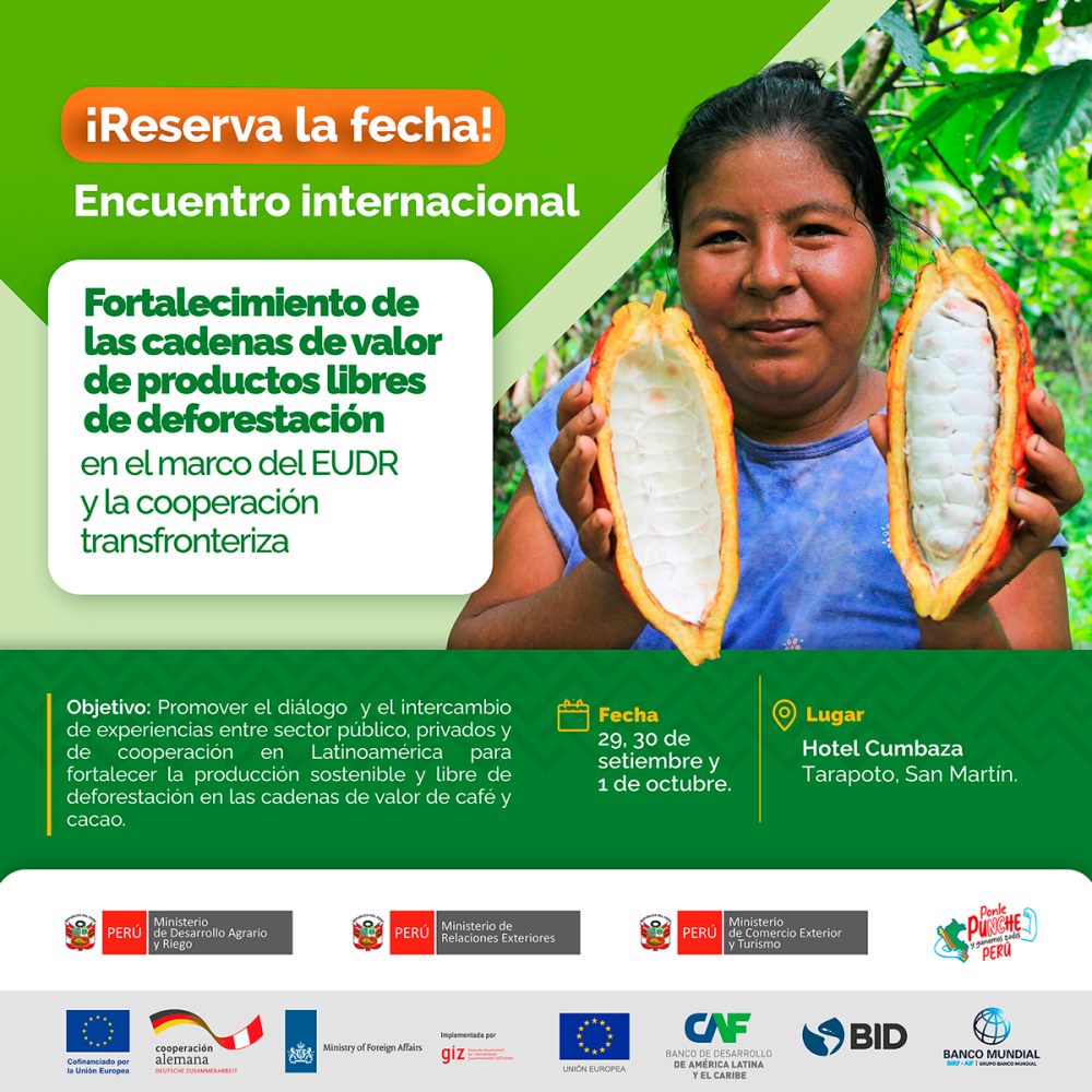 Fortalecimiento de las cadenas de valor de productos libres de deforestación en el marco del EUDR y la cooperación transfronteriza