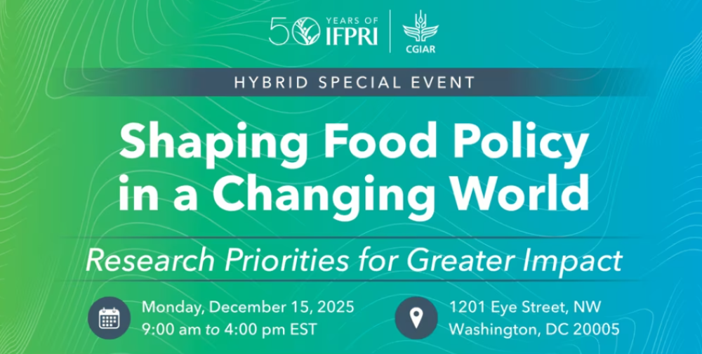 Shaping Food Policy in a Changing World: Research Priorities for Greater Impact