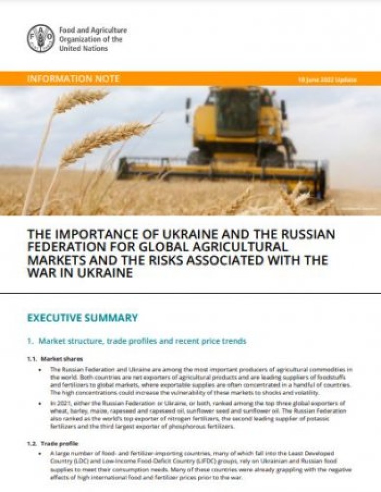 Importance of Ukraine and Russian for Global Agricultural Markets