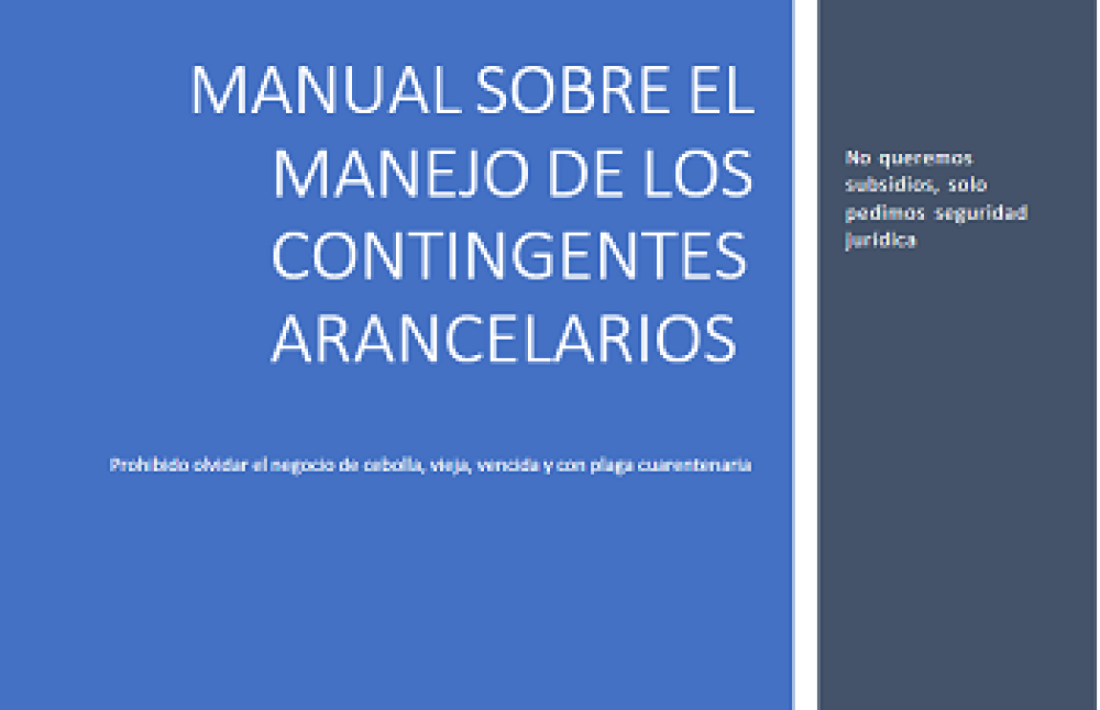 Manual sobre el manejo de los contingentes arancelarios