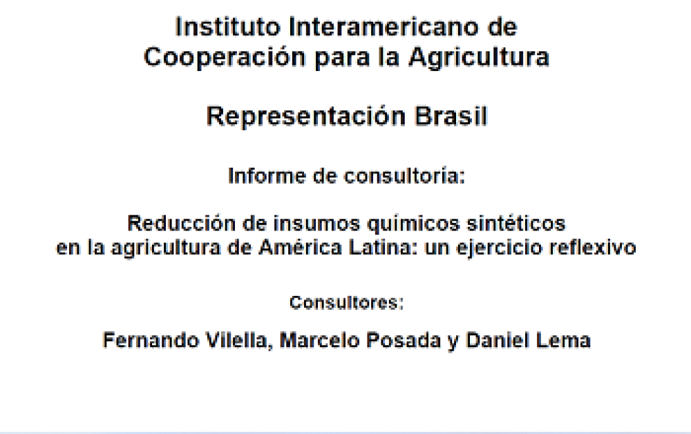 Reducción de insumos químicos sintéticos en la agricultura de América Latina: un ejercicio reflexivo