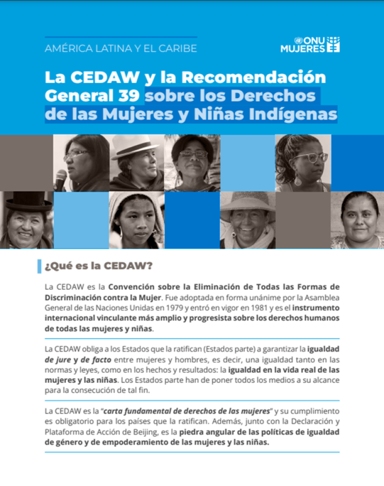 La CEDAW y la Recomendación General 39 sobre los Derechos de las Mujeres y Niñas Indígenas