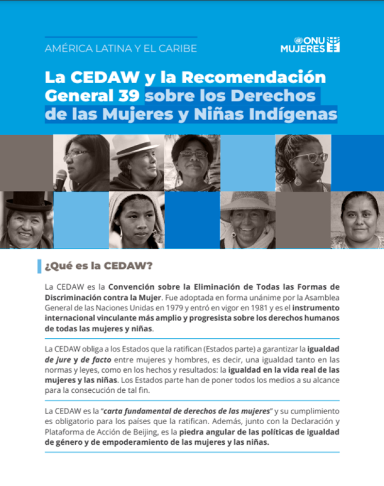 (ES) La CEDAW y la Recomendación General 39 sobre los Derechos de las Mujeres y Niñas Indígenas