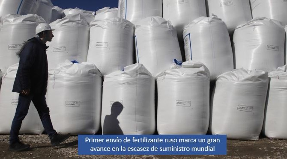 Primer envío de fertilizante ruso marca un gran avance en la escasez de suministro mundial