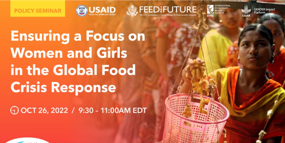 Ensuring a Focus on Women and Girls in the Global Food Crisis Response