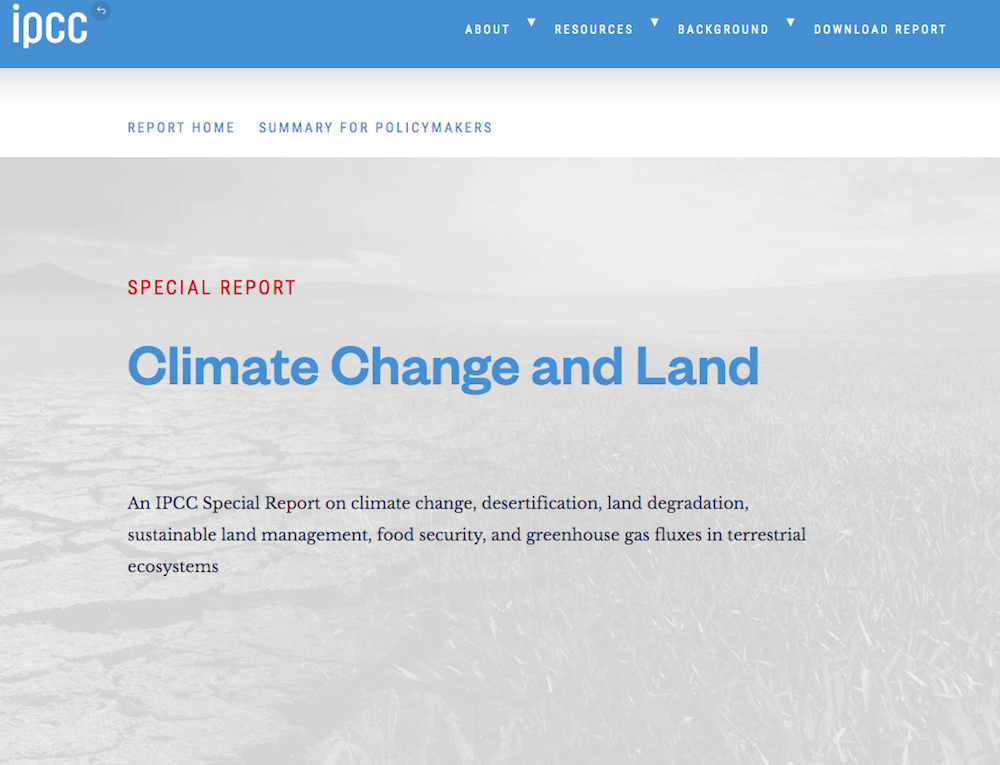Special Report on Climate Change and Land: Food Security