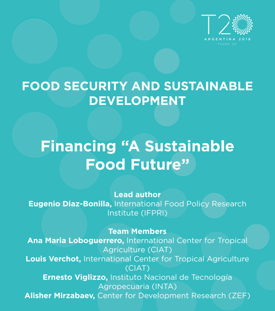 Financing “A Sustainable Food Future”