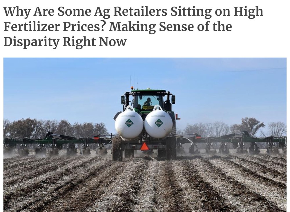 Fertilizer and herbicide prices continue to fall