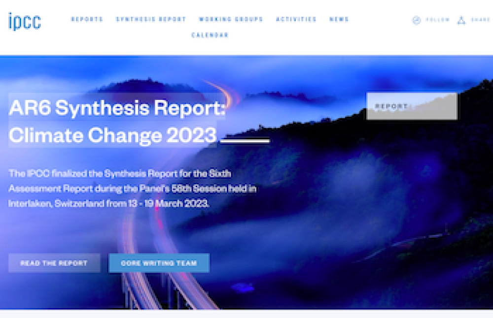 IPCC Sixth Assessment Synthesis Report