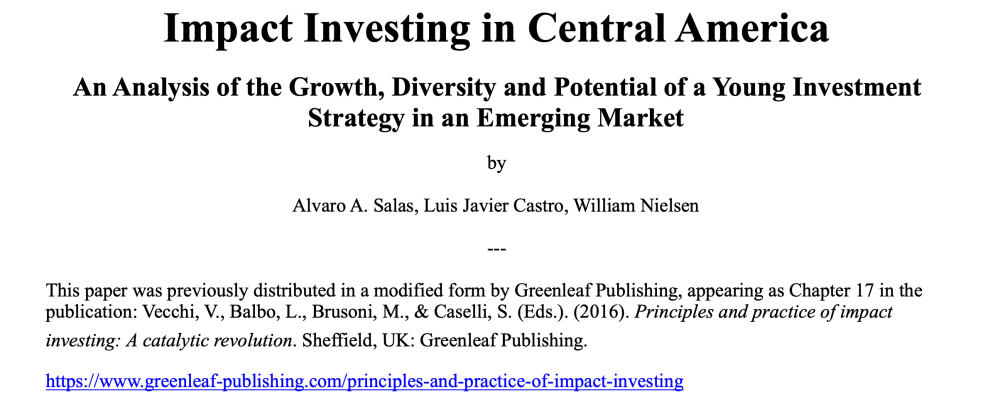 Inversión de impacto en América Central