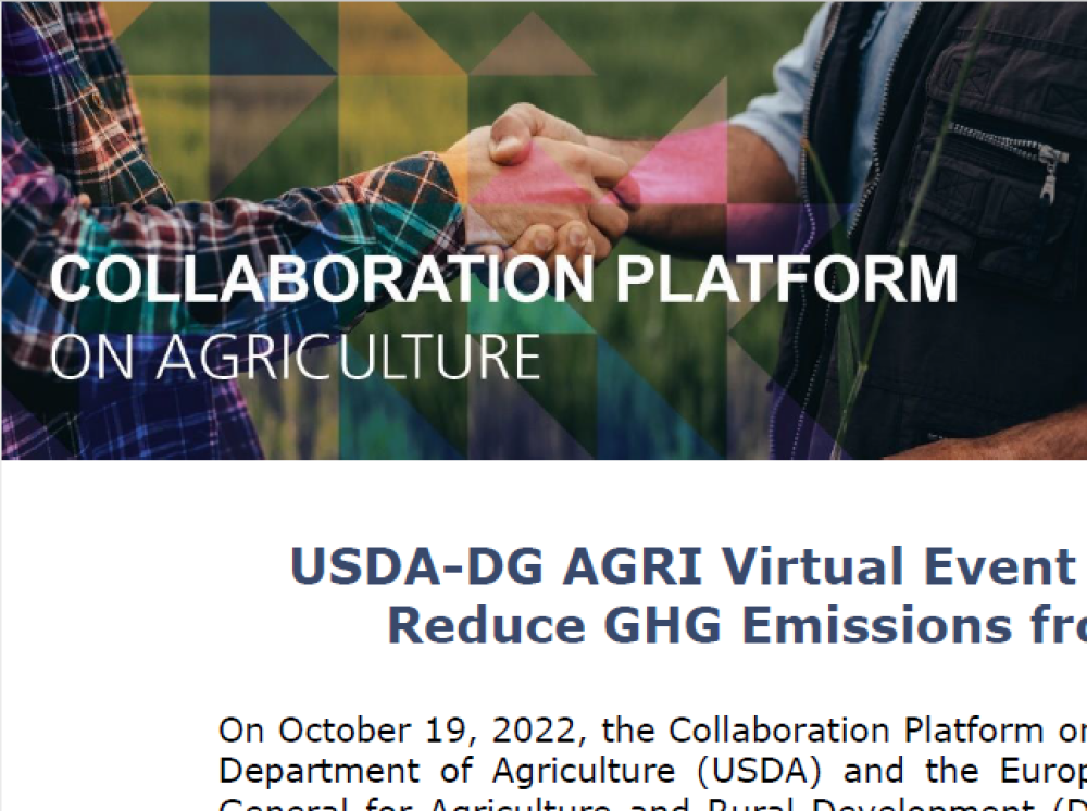 Evento virtual USDA-DG AGRI sobre estrategias para reducir las emisiones de GEI del ganado