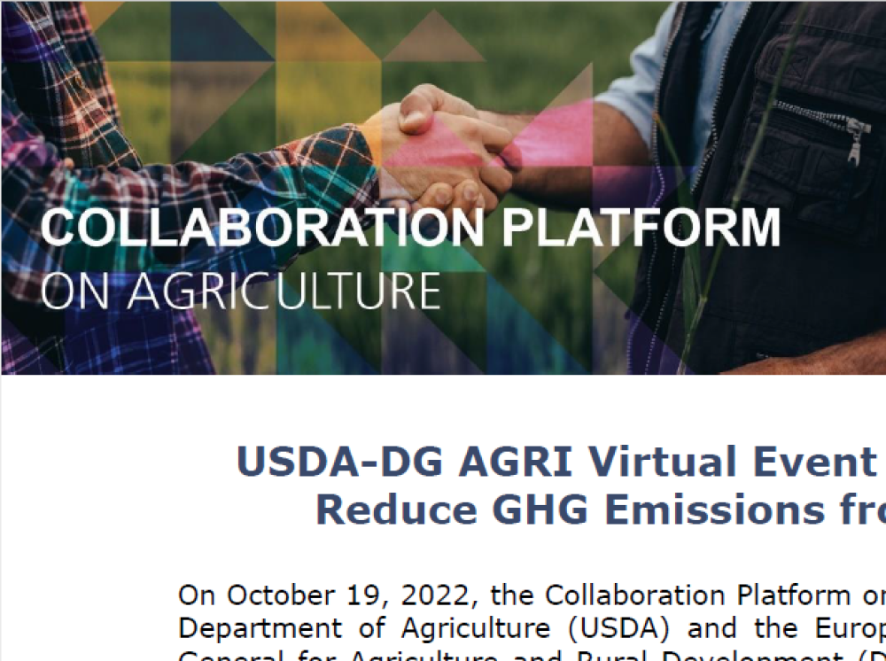 USDA-DG AGRI Virtual Event on Strategies to Reduce GHG Emissions from Livestock