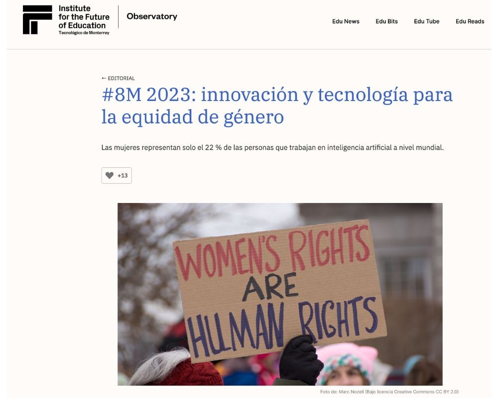 #8M 2023: innovación y tecnología para la equidad de género