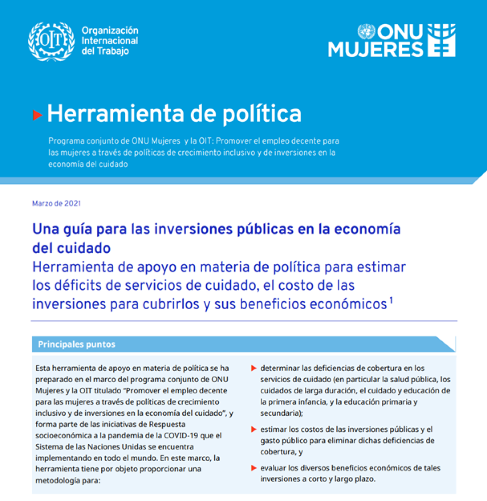 (ES) Una guía para las inversiones públicas en la economía del cuidado