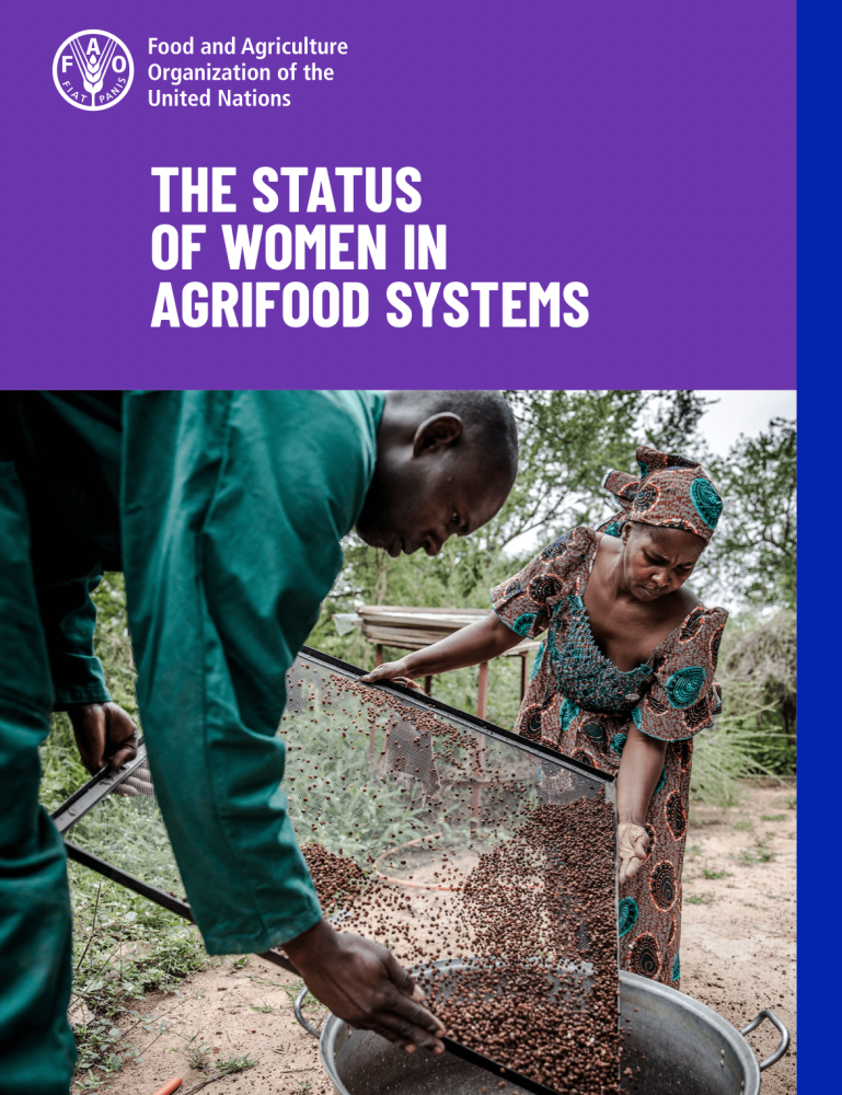 The status of women in agrifood systems
