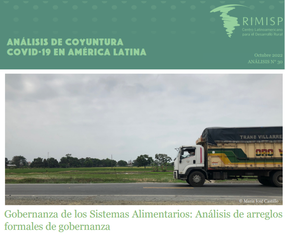 Food Systems Governance: Analysis of formal governance arrangements.