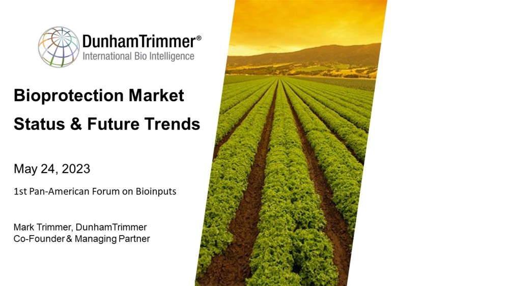 Keynote lecture 1st Pan American Bioinputs Forum "Bioprotection Market: status and future trends"