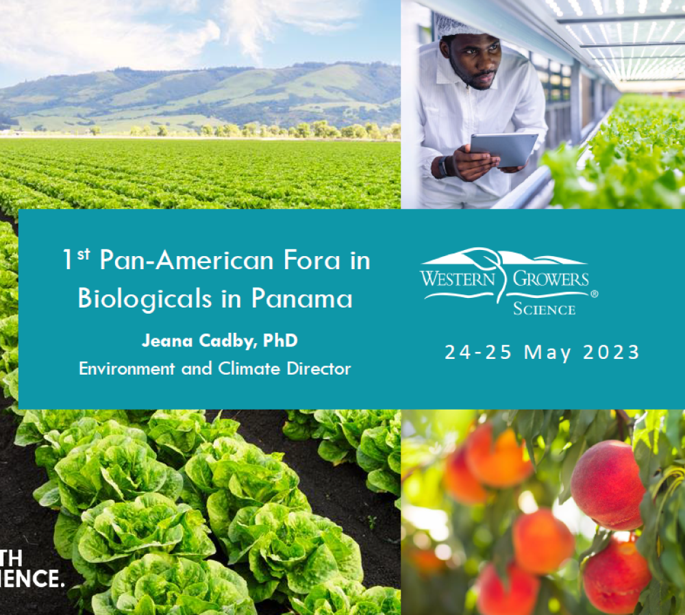 Keynote lecture 1st Pan American Bioinputs Forum: Environment and Climate Werstern Growers.