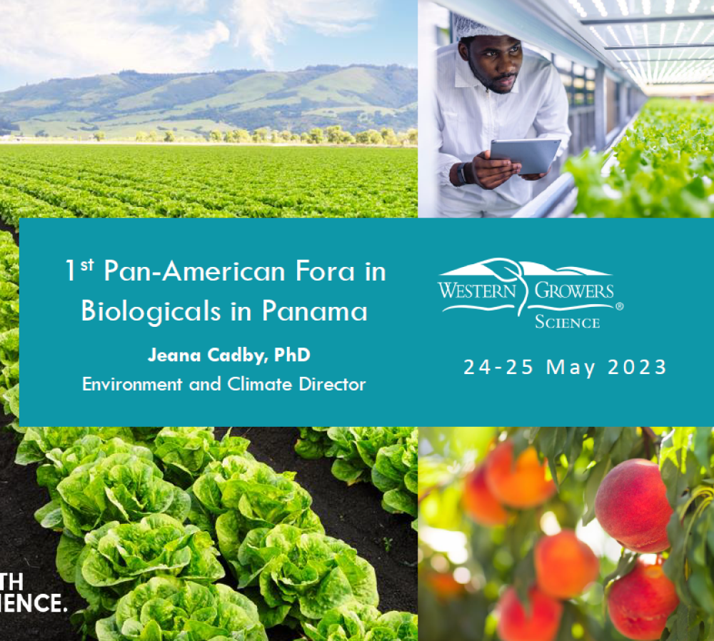 Conferencia magistral 1er Foro Panamericano de Bioinsumos: Enviroment and Climate Werstern Growers.