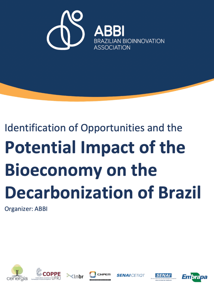 (EN) Identificación de Oportunidades e Impacto Potencial de la Bioeconomía en la Descarbonización de Brasil