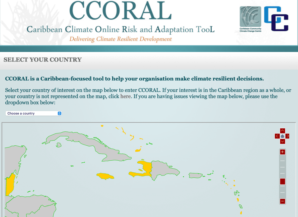 Online Tool on Climate Risk and Adaptation in the Caribbean