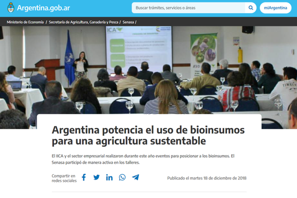 Argentina promotes the use of bioinputs for sustainable agriculture