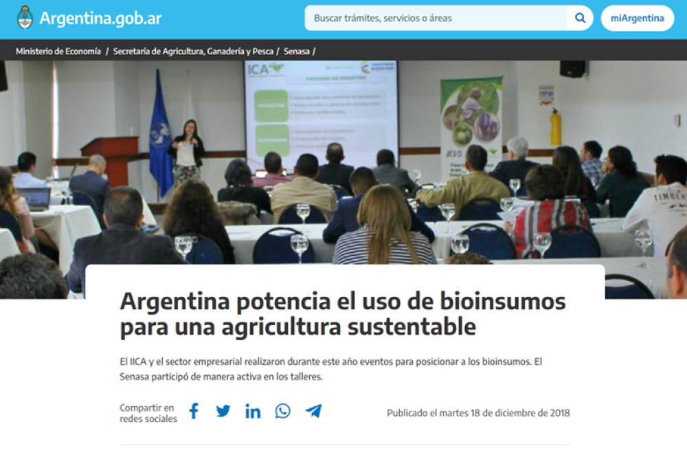 Argentina potencia el uso de bioinsumos para una agricultura sustentable