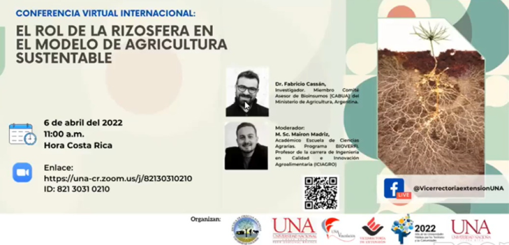 Conferencia internacional: rol de la rizosfera en el modelo de Agricultura Sustentable