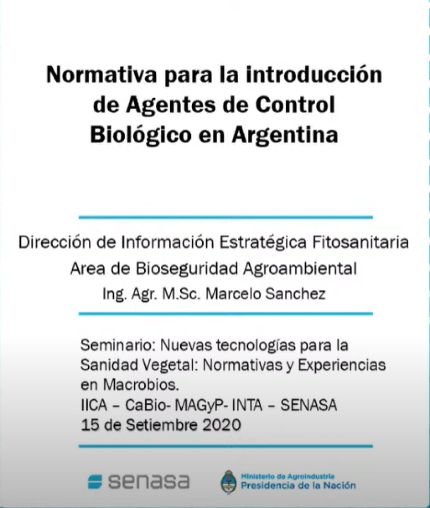 Webinar “Bioinputs: New technologies for Plant Health. Regulations and Experiences in the use of Macrobios ”