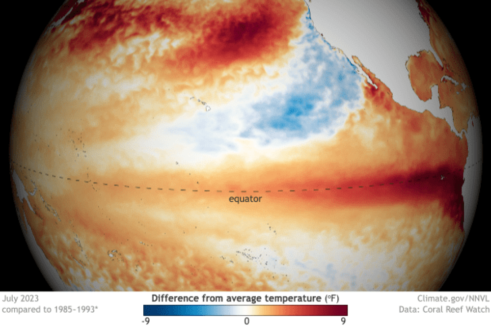 ENSO Warning System Status: El Niño Advisory, by National Weather Service (NOAA), August 2023