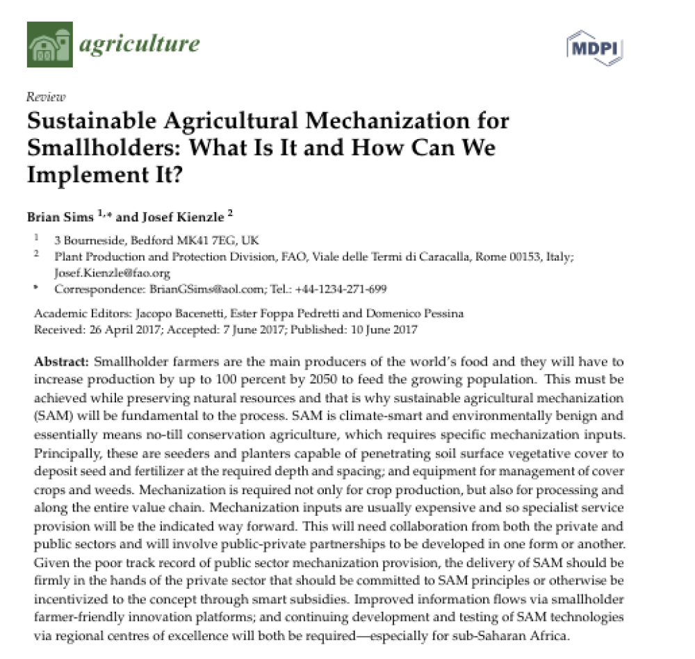 Mecanización agrícola sostenible para pequeños agricultores: ¿Qué es y cómo podemos implementarla?