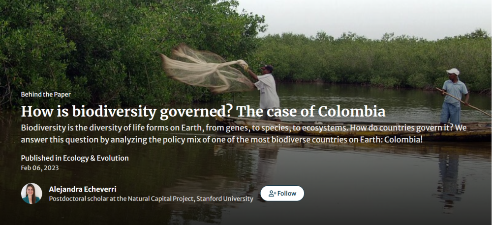 Colombian biodiversity is governed by a rich and diverse policy mix