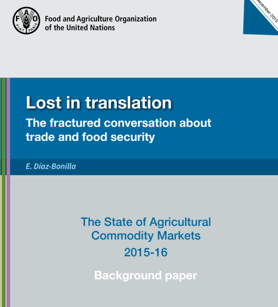 (ENG) Perdido en la traducción: la fracturada conversación sobre comercio y seguridad alimentaria