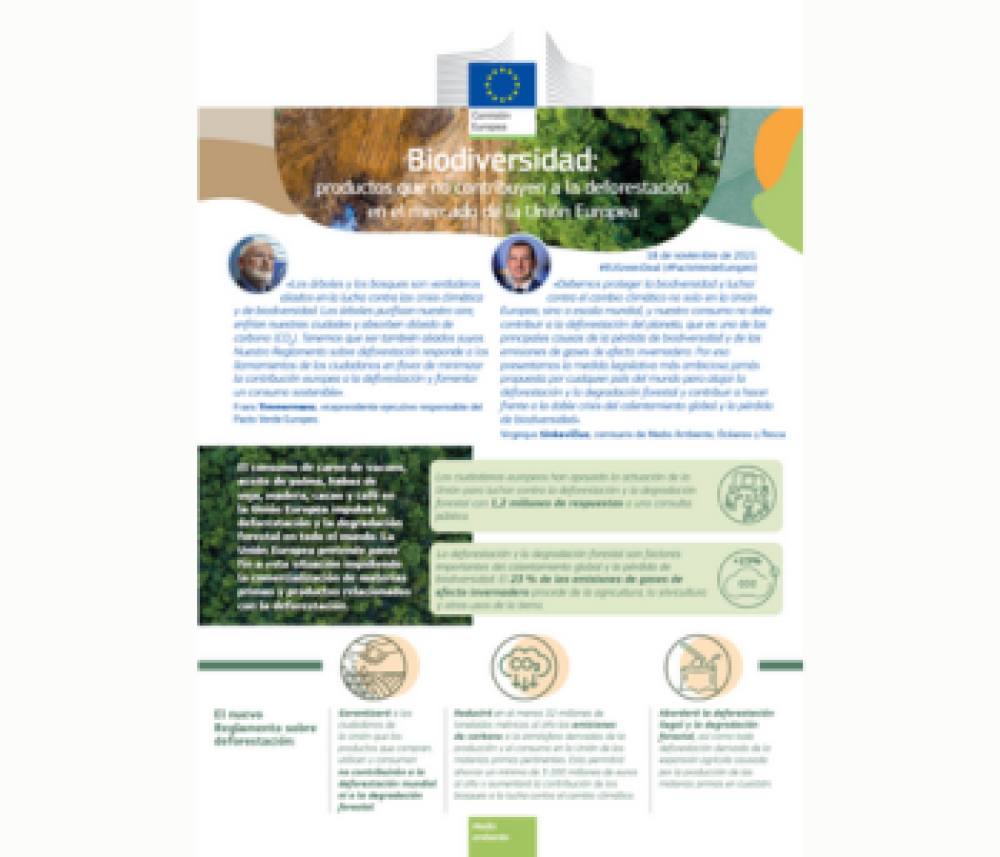 Biodiversidad: Productos que no contribuyen a la deforestación en el mercado de la Unión Europea