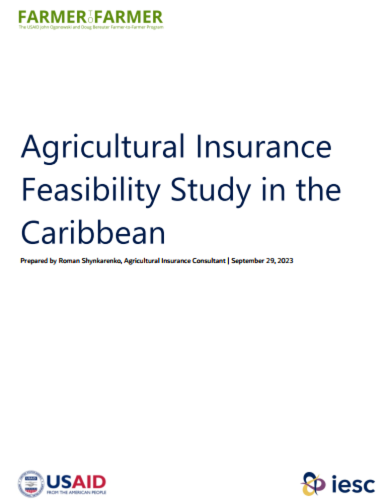 Agricultural Insurance Feasibility Study in the Caribbean