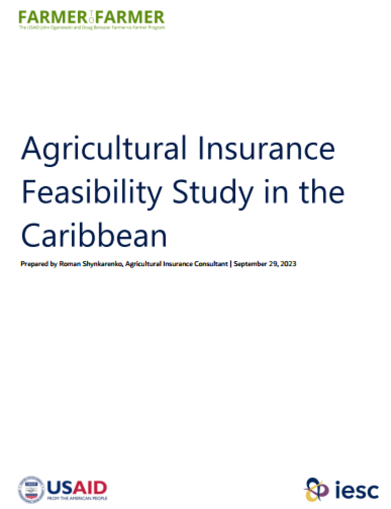 Estudio de viabilidad de seguros agrícolas en el Caribe