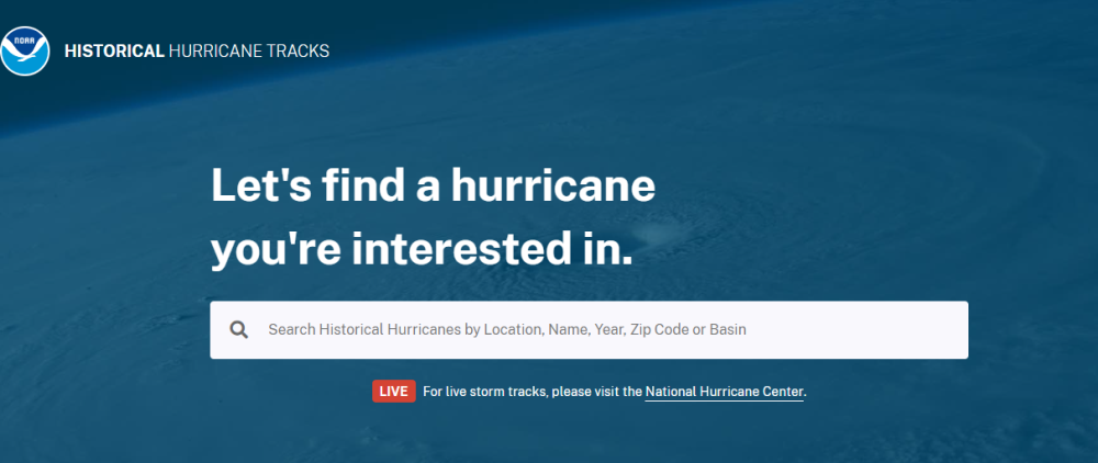Historical hurricane tracker