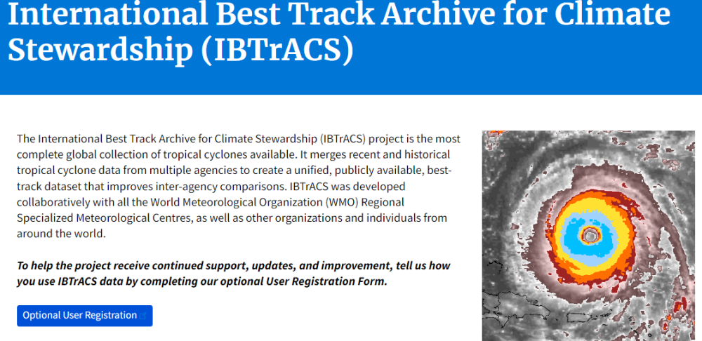 Archivo de seguimiento internacional para la gestión climática (IBTraCS)
