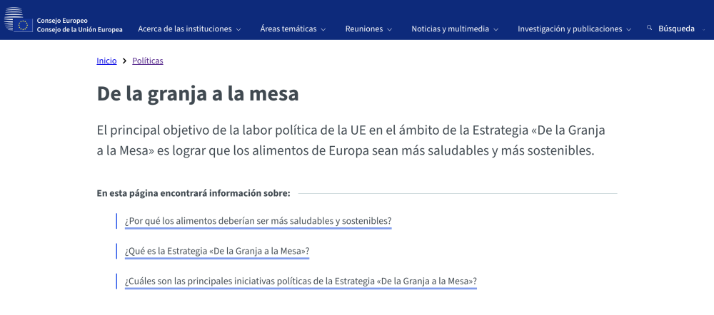 Estrategia de la Granja a la Mesa